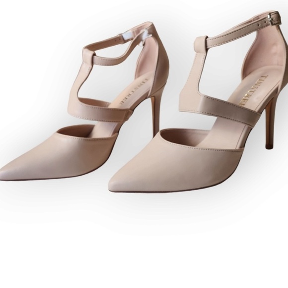 TINSTREE,Stunners! Sexy T-Strap Womens High Heels Pointed Toe Pumps size 9, NWOT - Picture 4 of 14